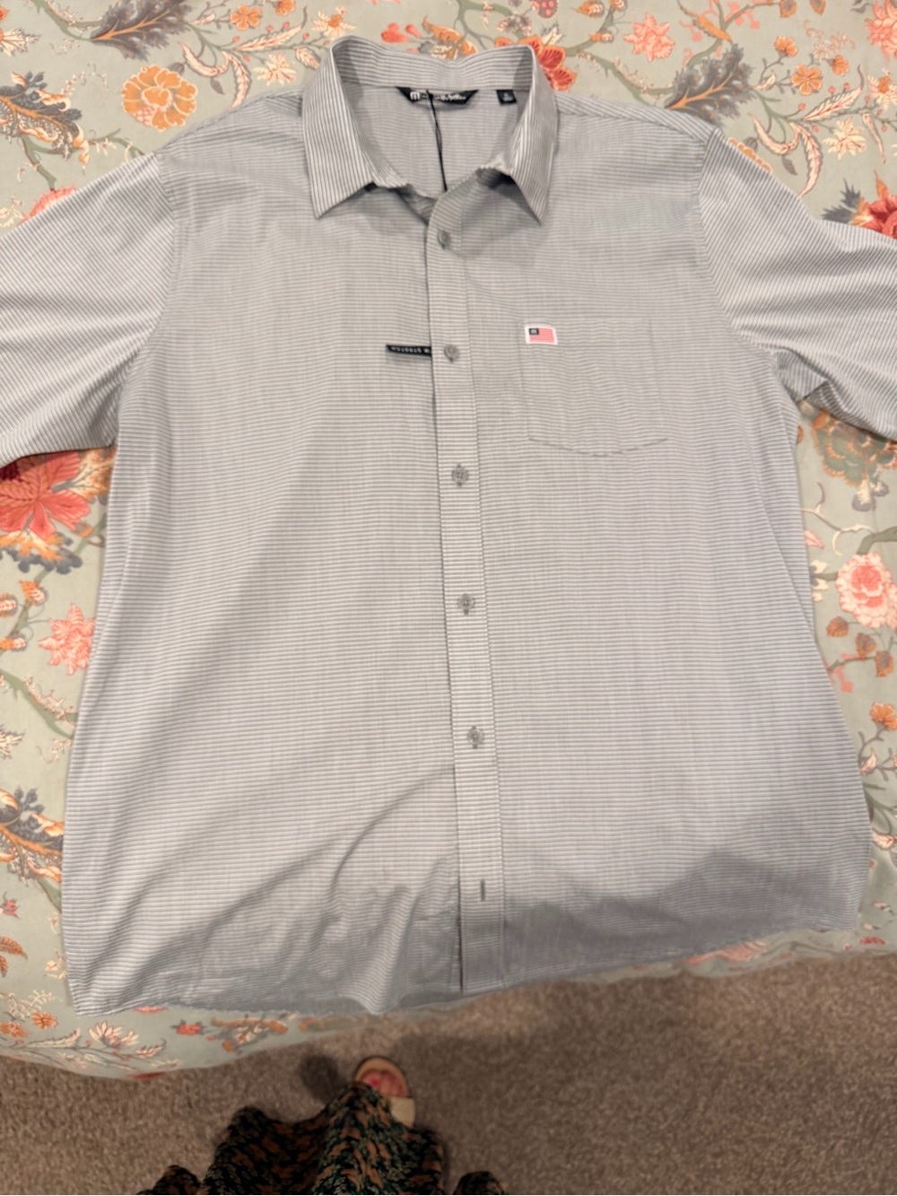 Travis Mathews Lifestyle Performance Short-Sleeve Button-Up Shirt